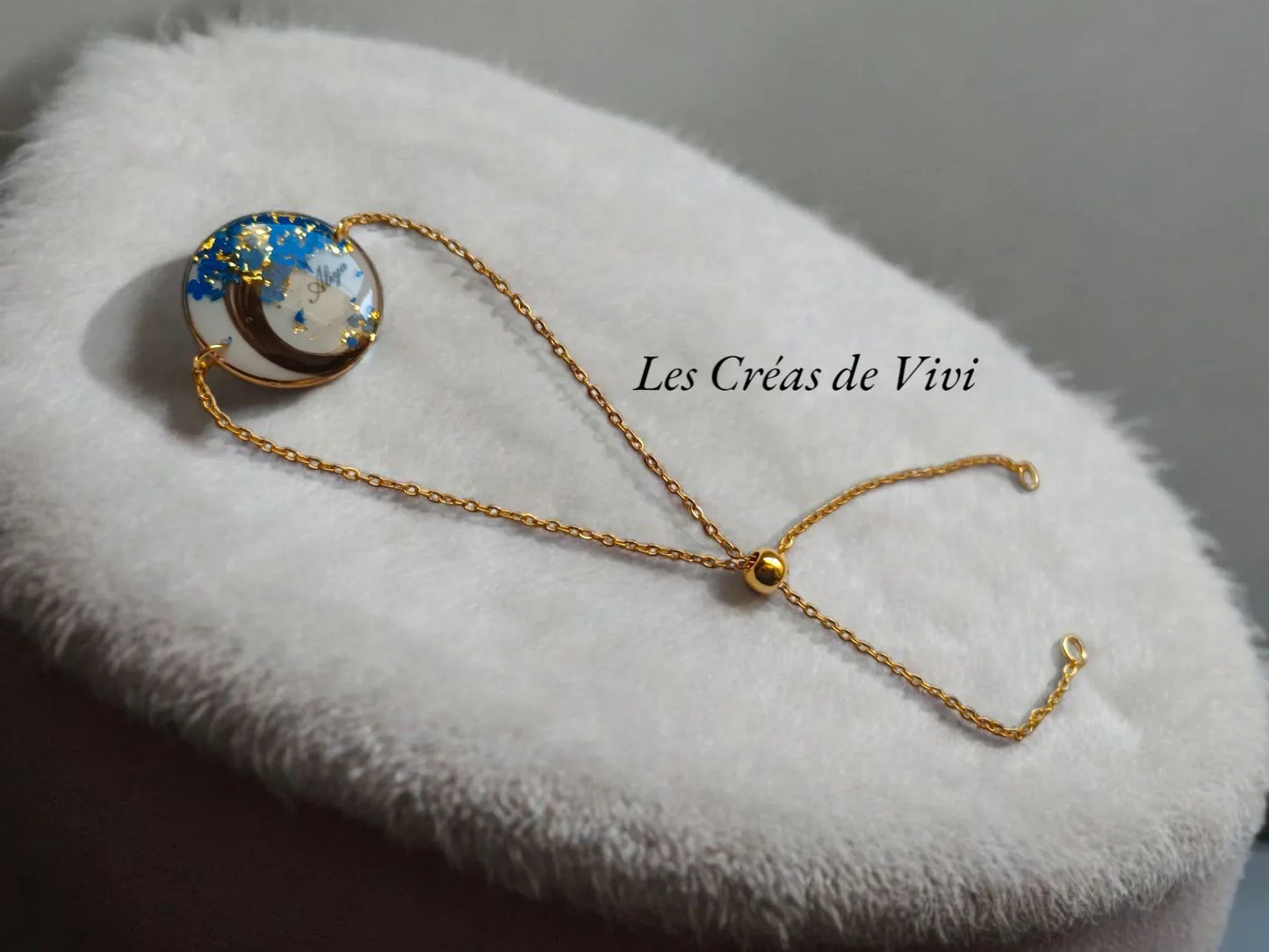 Bracelet chaîne "Arbre de Vie" personnalisé – Mèche de cheveux fleurs - Les Créas de Vivi