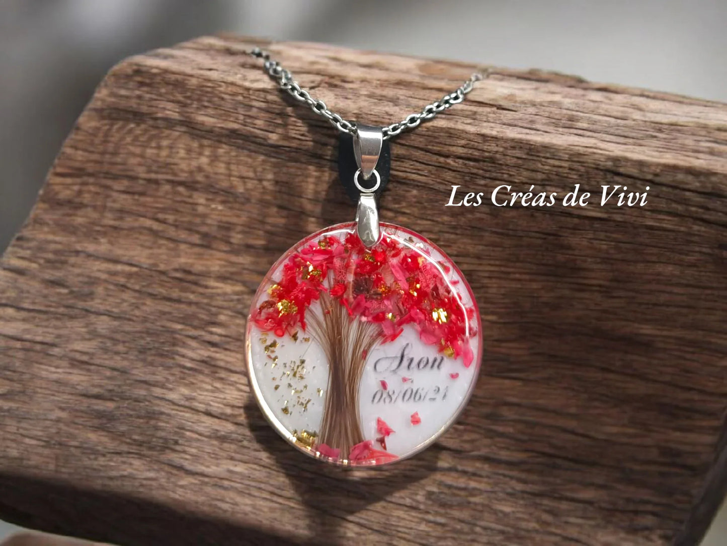 Collier Arbre de Vie Personnalisé – Bijou Souvenir Cheveux & Lait Maternel