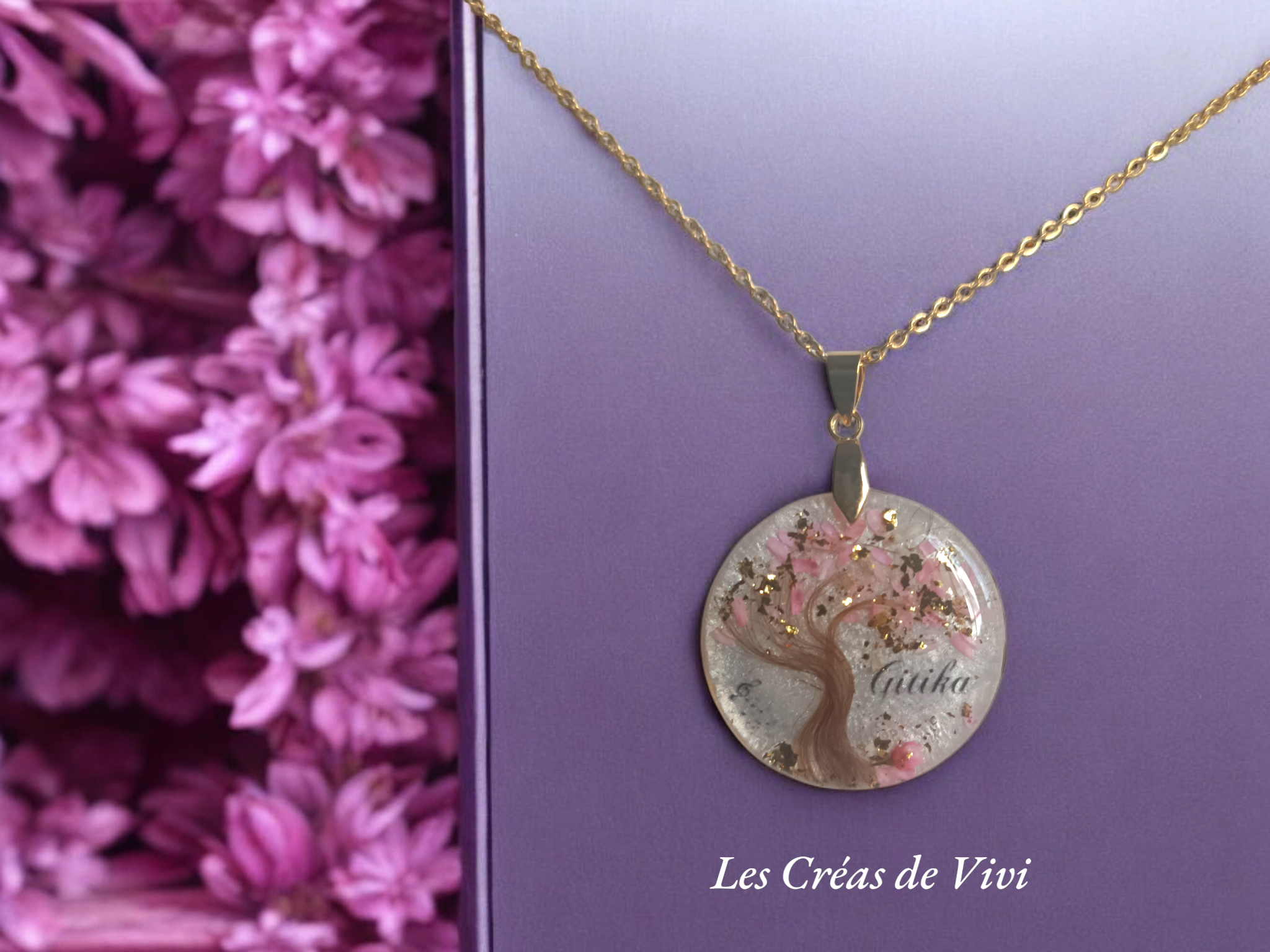 Collier Arbre de Vie Personnalisé – Bijou Souvenir Cheveux & Lait Maternel