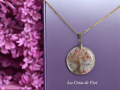 Collier Arbre de Vie Personnalisé – Bijou Souvenir Cheveux & Lait Maternel