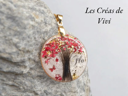 Collier Arbre de Vie Personnalisé – Bijou Souvenir Cheveux & Lait Maternel