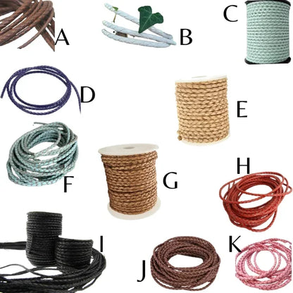 Bracelet en cuir avec perle en résine personnalisée – Mèche de cheveux intégrée