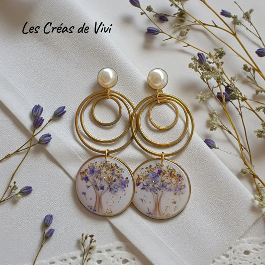 Boucles d’oreilles personnalisables avec mèche de cheveux personnalisé