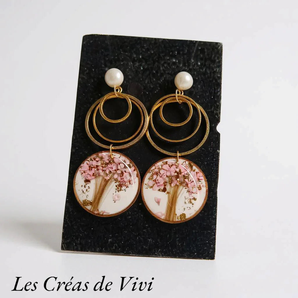 Boucles d’oreilles personnalisables avec mèche de cheveux