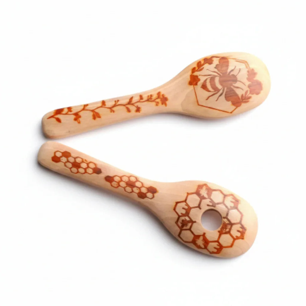 Couverts à salade “Bois & Burn Art”