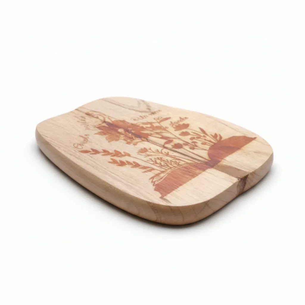 Planche en Bois  Livre Ouvert Floral