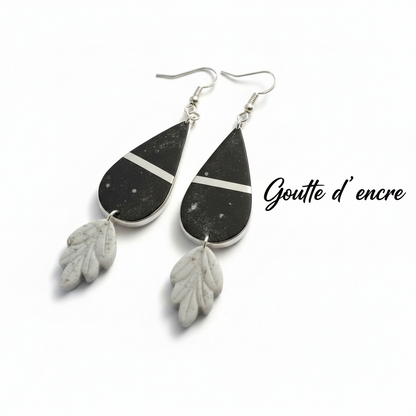 Collection “Poésie Minérale” – boucles d’oreilles artisanales