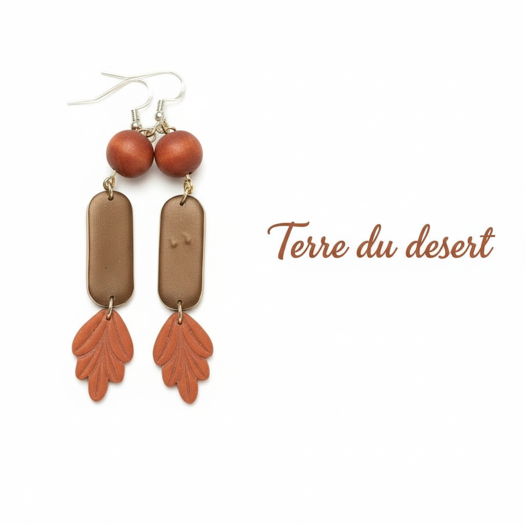 Collection “Poésie Minérale” – boucles d’oreilles artisanales
