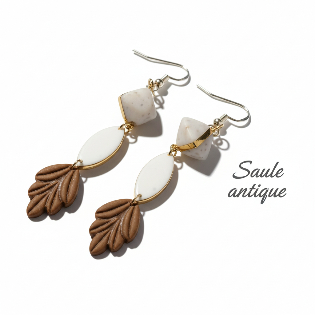 Collection “Poésie Minérale” – boucles d’oreilles artisanales
