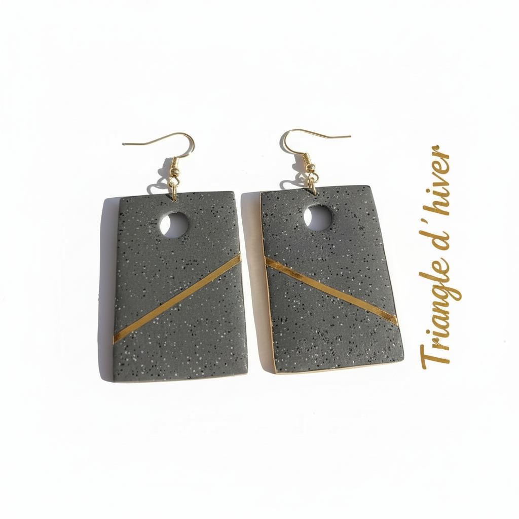 Collection “Poésie Minérale” – boucles d’oreilles artisanales