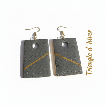 Collection “Poésie Minérale” – boucles d’oreilles artisanales