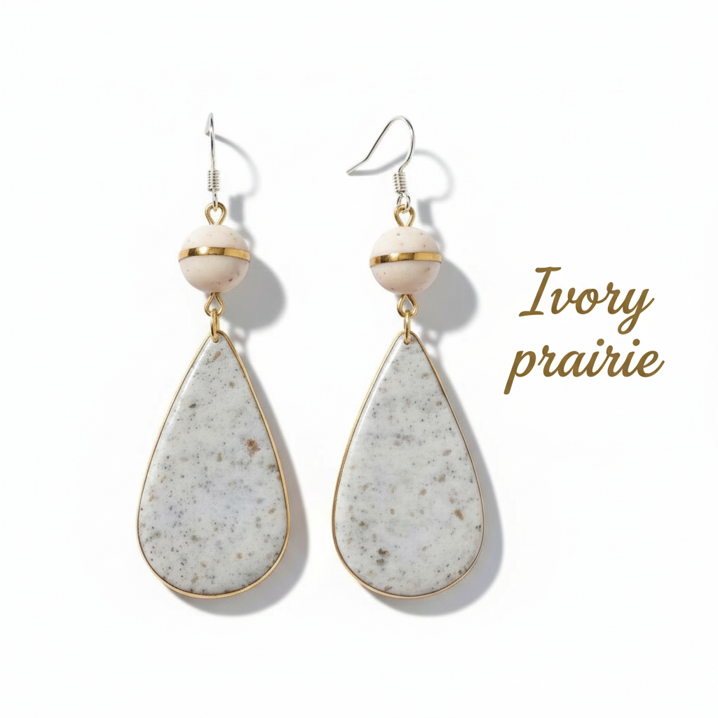 Collection “Poésie Minérale” – boucles d’oreilles artisanales