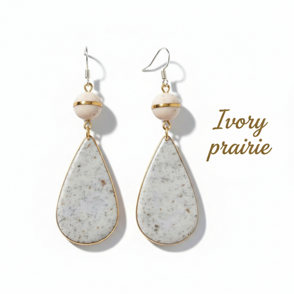 Collection “Poésie Minérale” – boucles d’oreilles artisanales