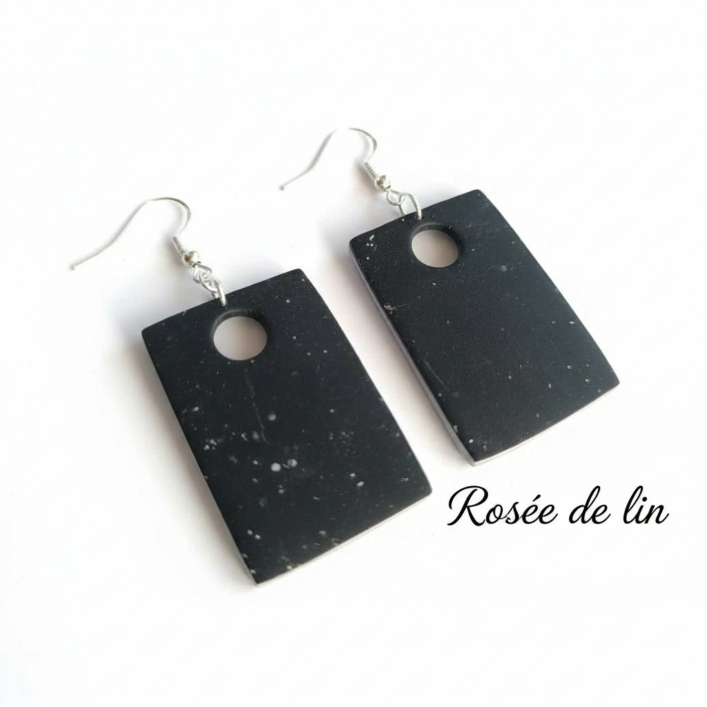 Collection “Poésie Minérale” – boucles d’oreilles artisanales