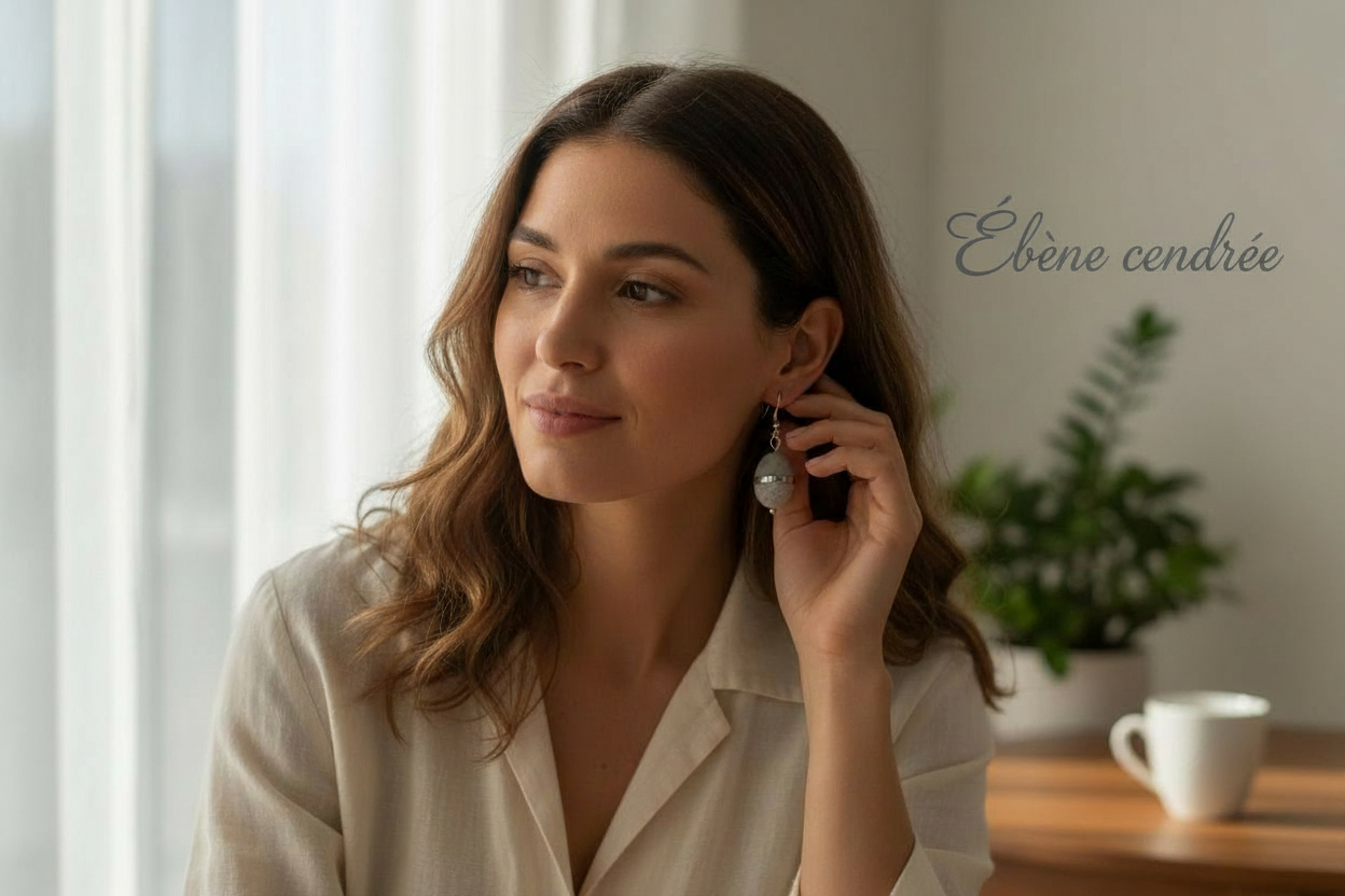 Collection “Poésie Minérale” – boucles d’oreilles artisanales