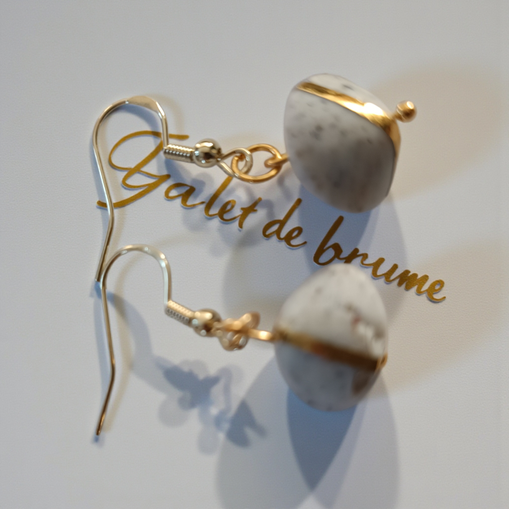 Collection “Poésie Minérale” – boucles d’oreilles artisanales