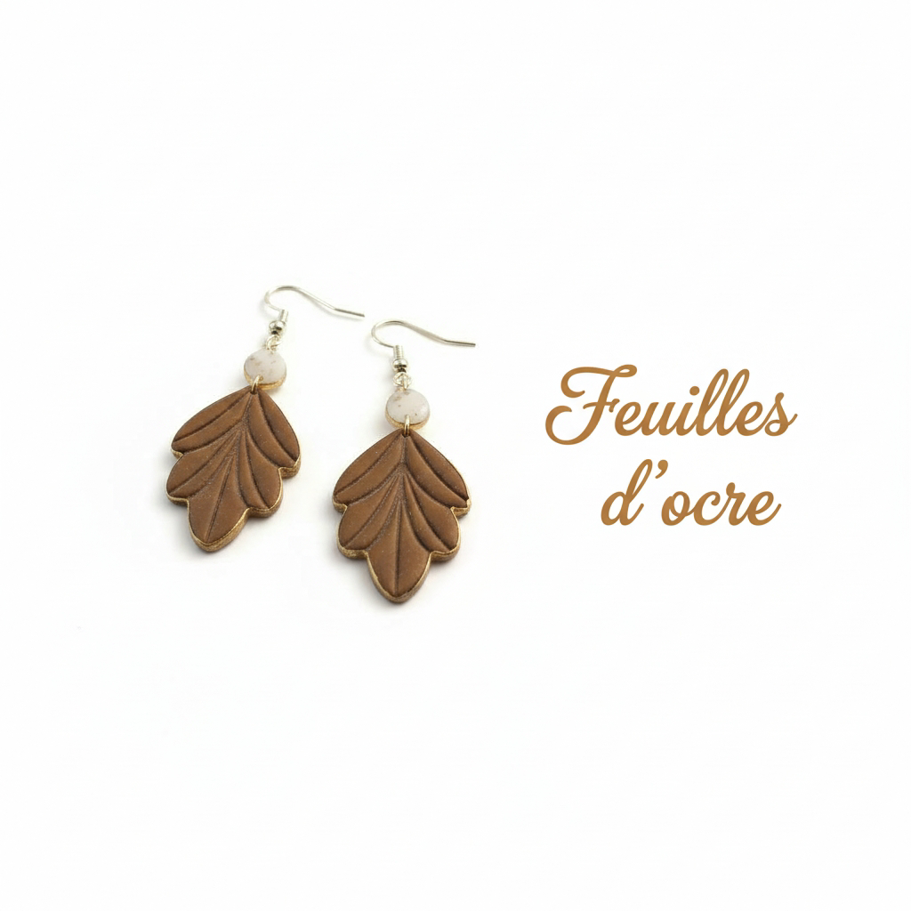 Collection “Poésie Minérale” – boucles d’oreilles artisanales