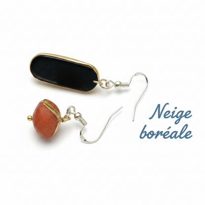 Collection “Poésie Minérale” – boucles d’oreilles artisanales