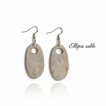 Collection “Poésie Minérale” – boucles d’oreilles artisanales