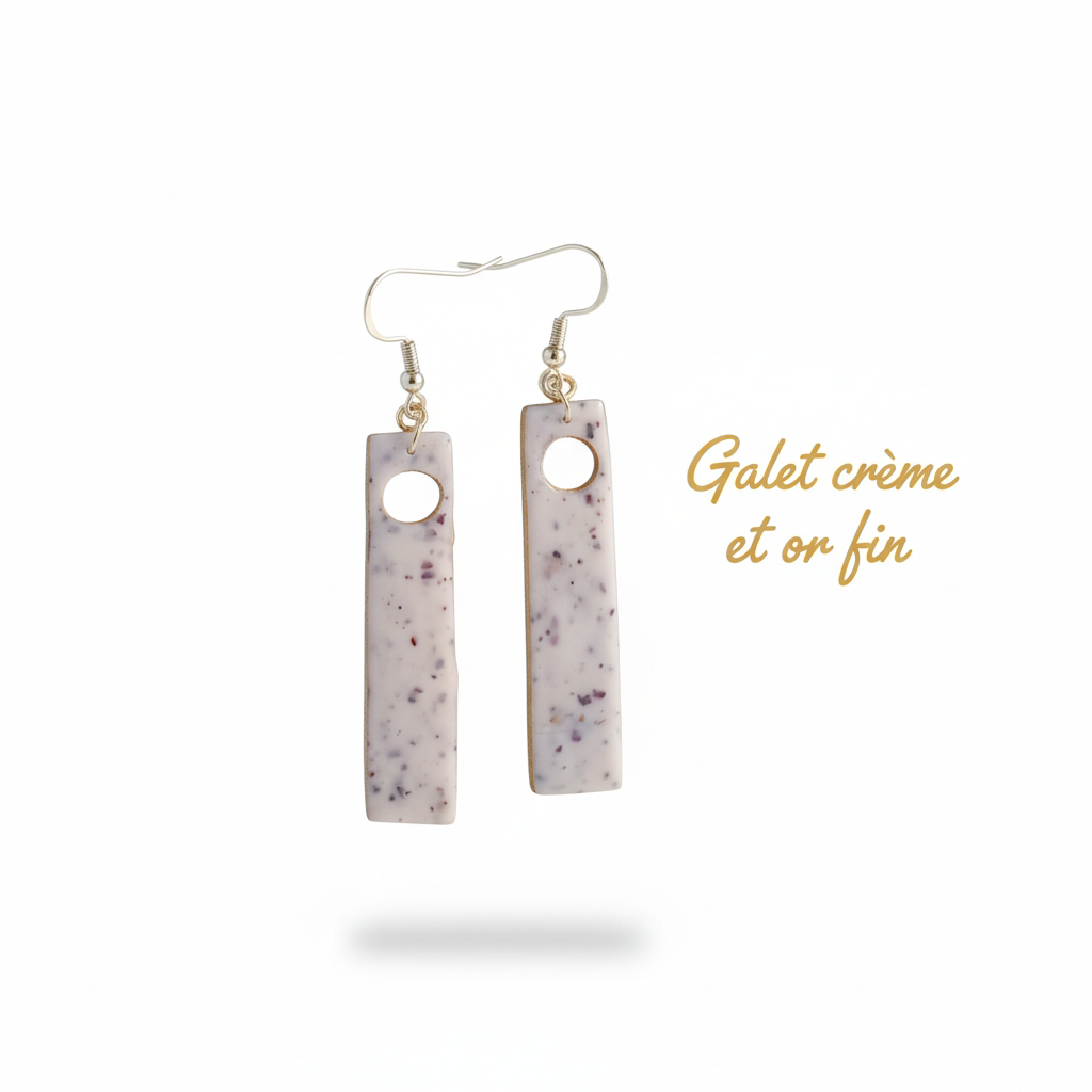 Collection “Poésie Minérale” – boucles d’oreilles artisanales