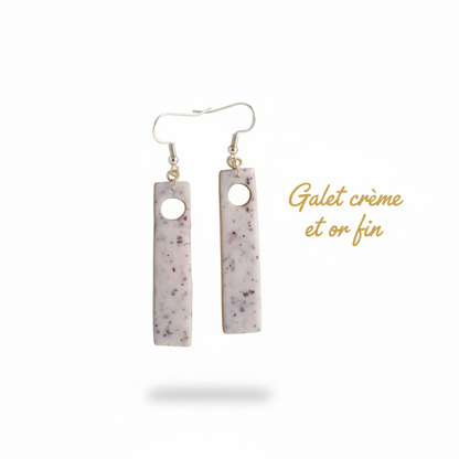 Collection “Poésie Minérale” – boucles d’oreilles artisanales