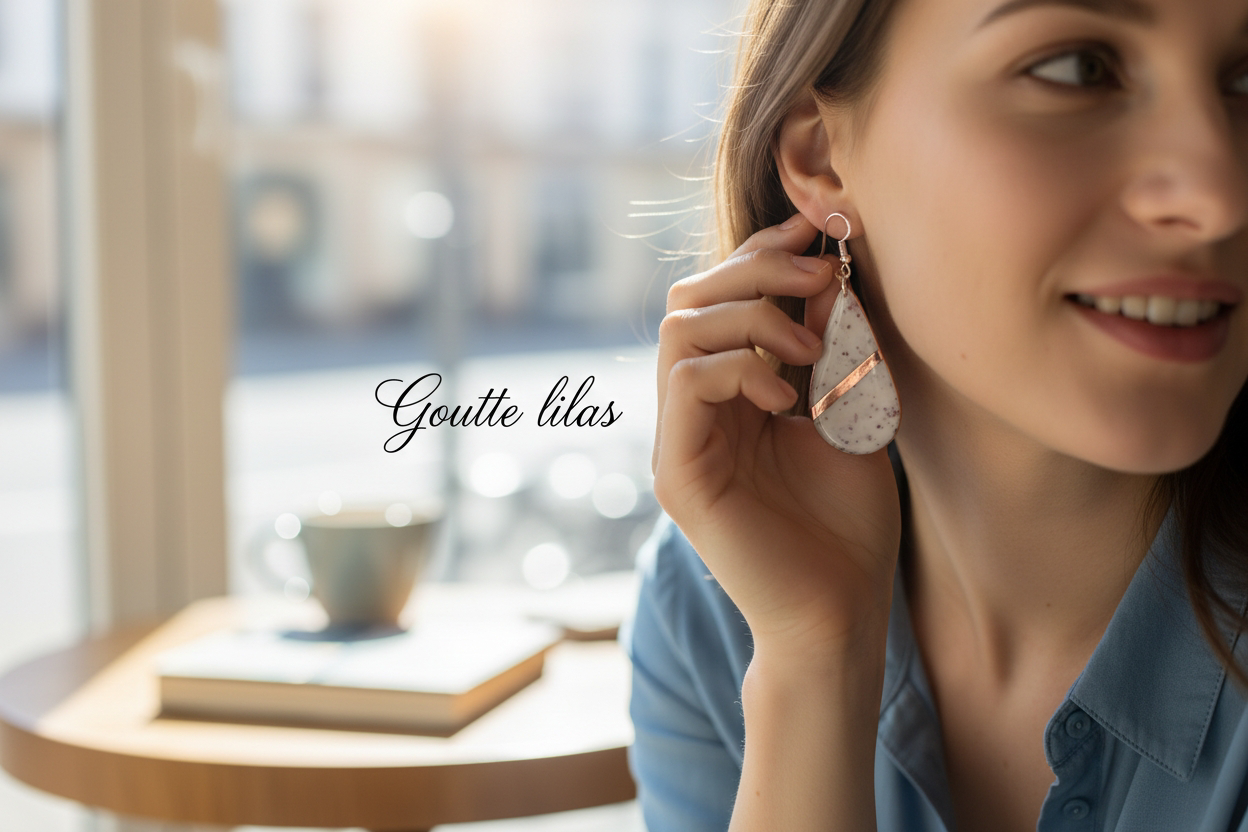 Collection “Poésie Minérale” – boucles d’oreilles artisanales