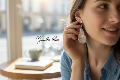 Collection “Poésie Minérale” – boucles d’oreilles artisanales