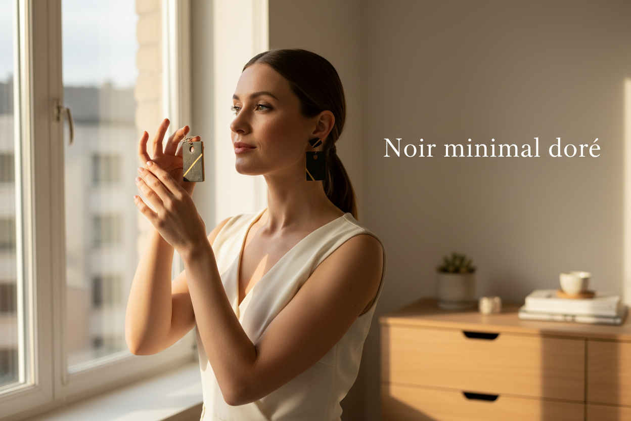 Collection “Poésie Minérale” – boucles d’oreilles artisanales