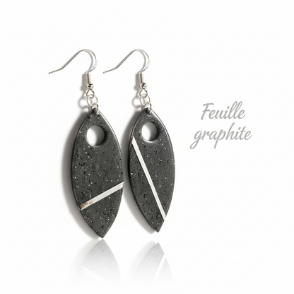 Collection “Poésie Minérale” – boucles d’oreilles artisanales