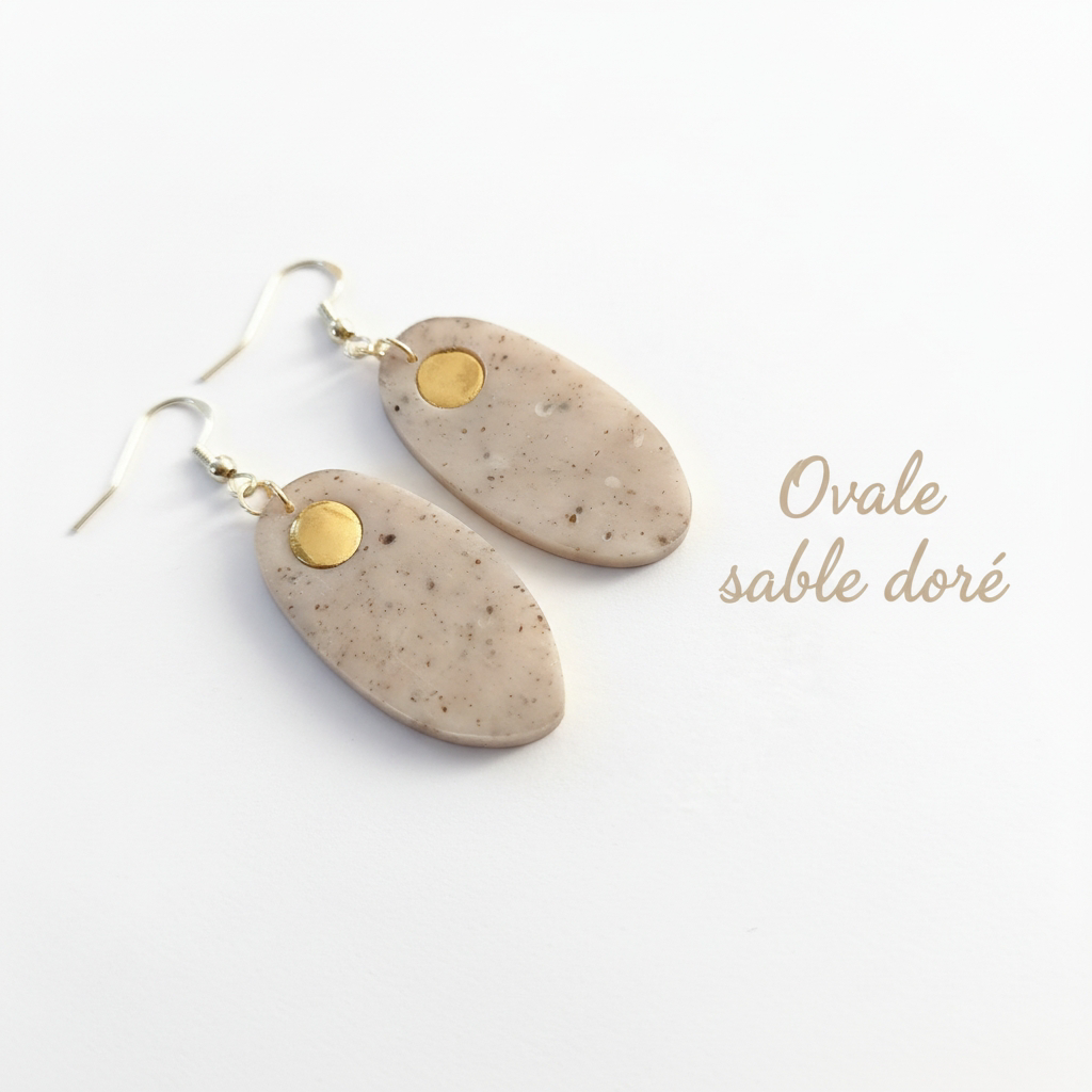 Collection “Poésie Minérale” – boucles d’oreilles artisanales