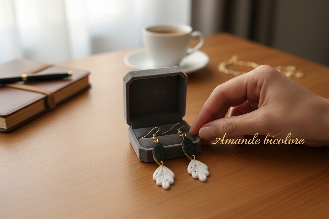 Collection “Poésie Minérale” – boucles d’oreilles artisanales