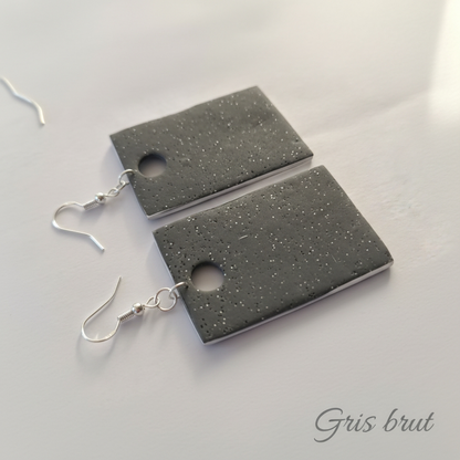 Collection “Poésie Minérale” – boucles d’oreilles artisanales