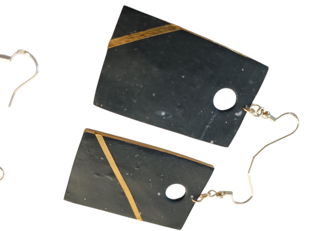 Collection “Poésie Minérale” – boucles d’oreilles artisanales