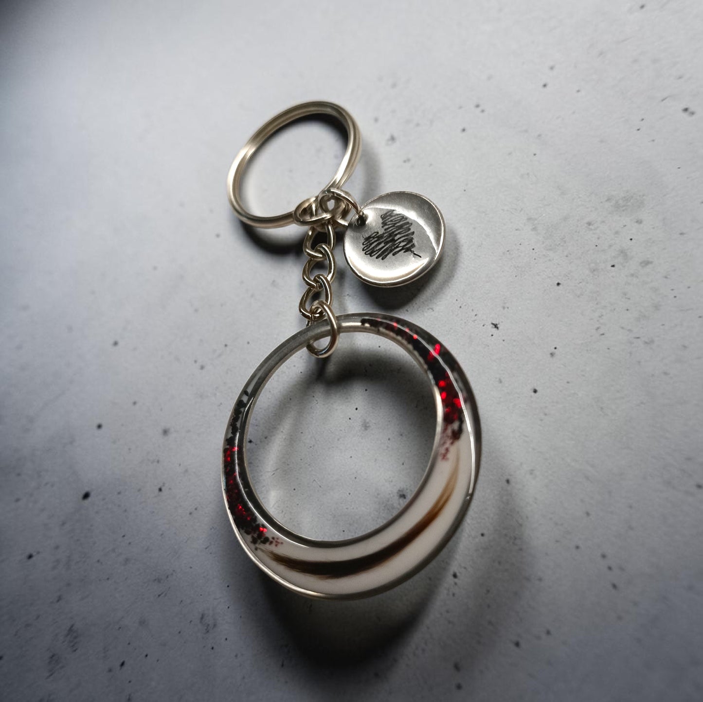 Porte-clé souvenir personnalisé en acier inoxydable – Mèche de cheveux ou poil d’animal