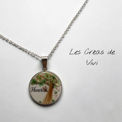 Collier Arbre de Vie Personnalisé – Bijou Souvenir Cheveux & Lait Maternel