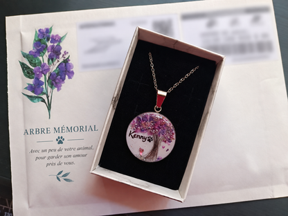 Collier Arbre de Vie Personnalisé – Bijou Souvenir Cheveux & Lait Maternel
