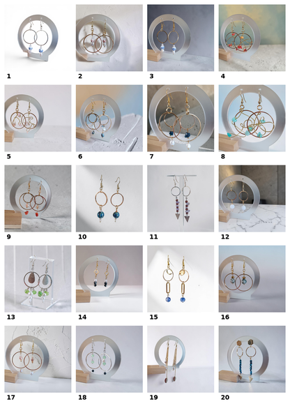 Boucles d'oreilles pendantes perle