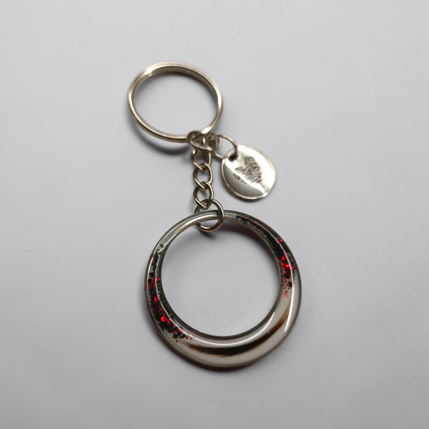 Porte-clé souvenir personnalisé en acier inoxydable – Mèche de cheveux ou poil d’animal