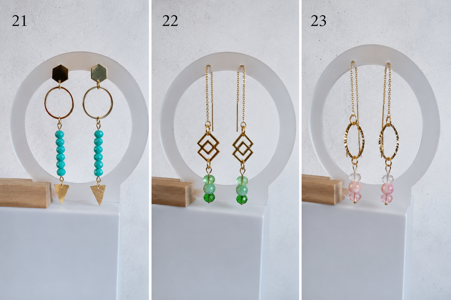 Boucles d'oreilles pendantes perle