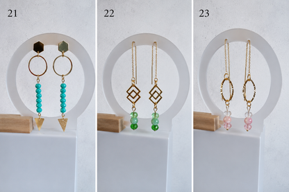 Boucles d'oreilles pendantes perle